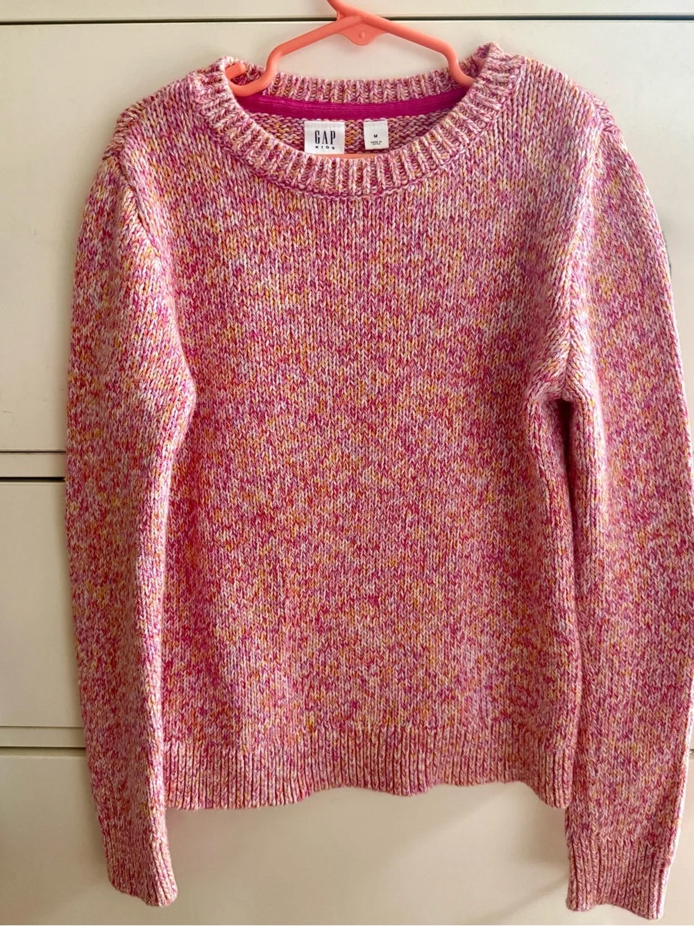 GAP Pink Multicolor Knit Sweater